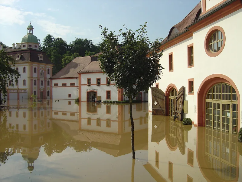 Kloster St. Marienthal nach dem Hochwasser 2010